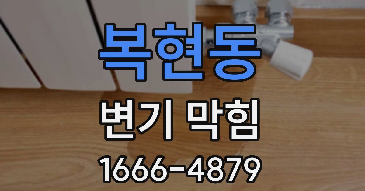 복현동 변기 막힘
