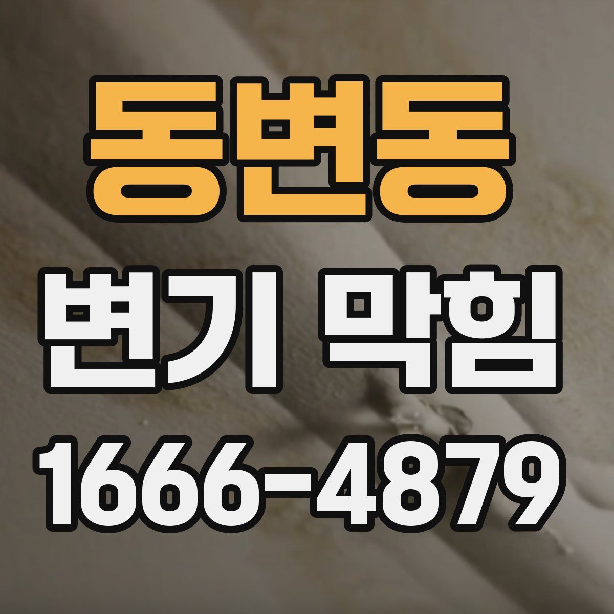 동변동 변기 막힘