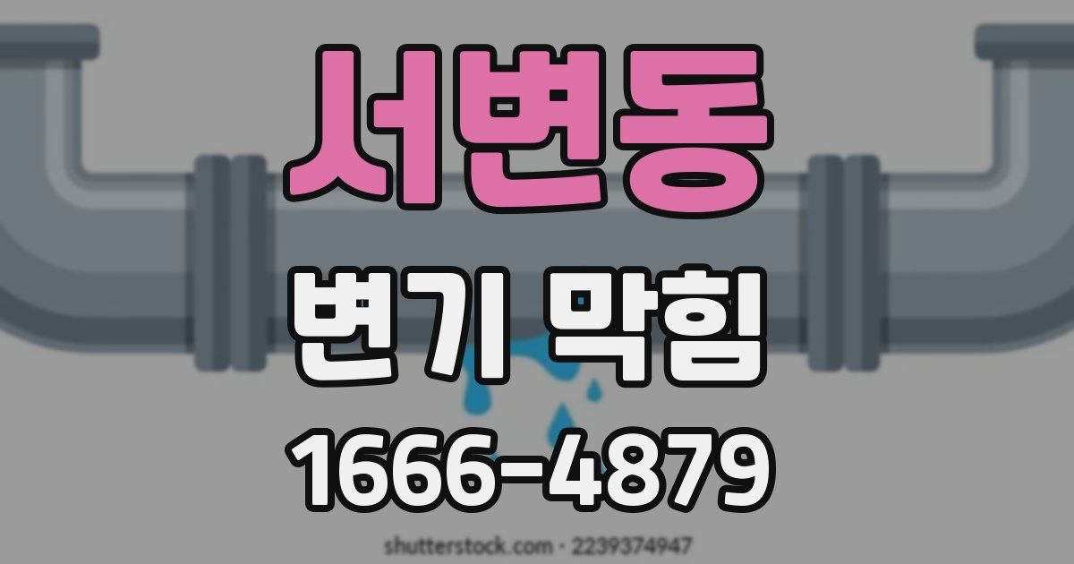 서변동 변기 막힘