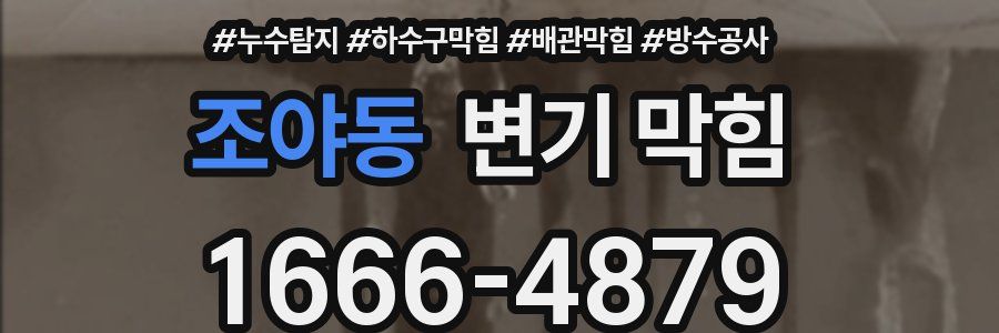 조야동 변기 막힘