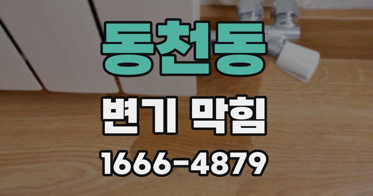동천동 변기 막힘