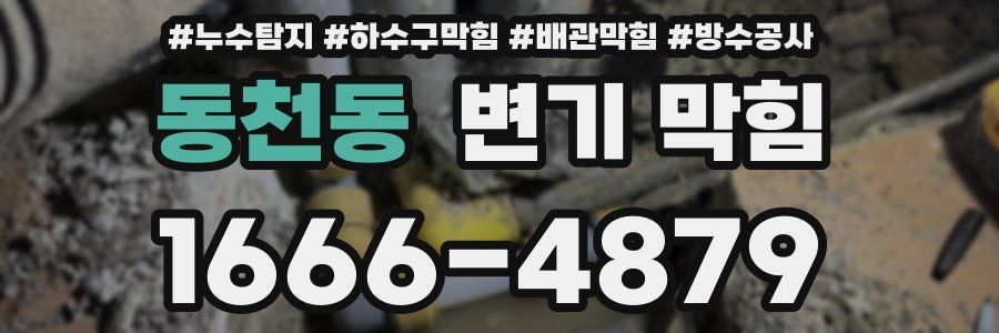 동천동 변기 막힘
