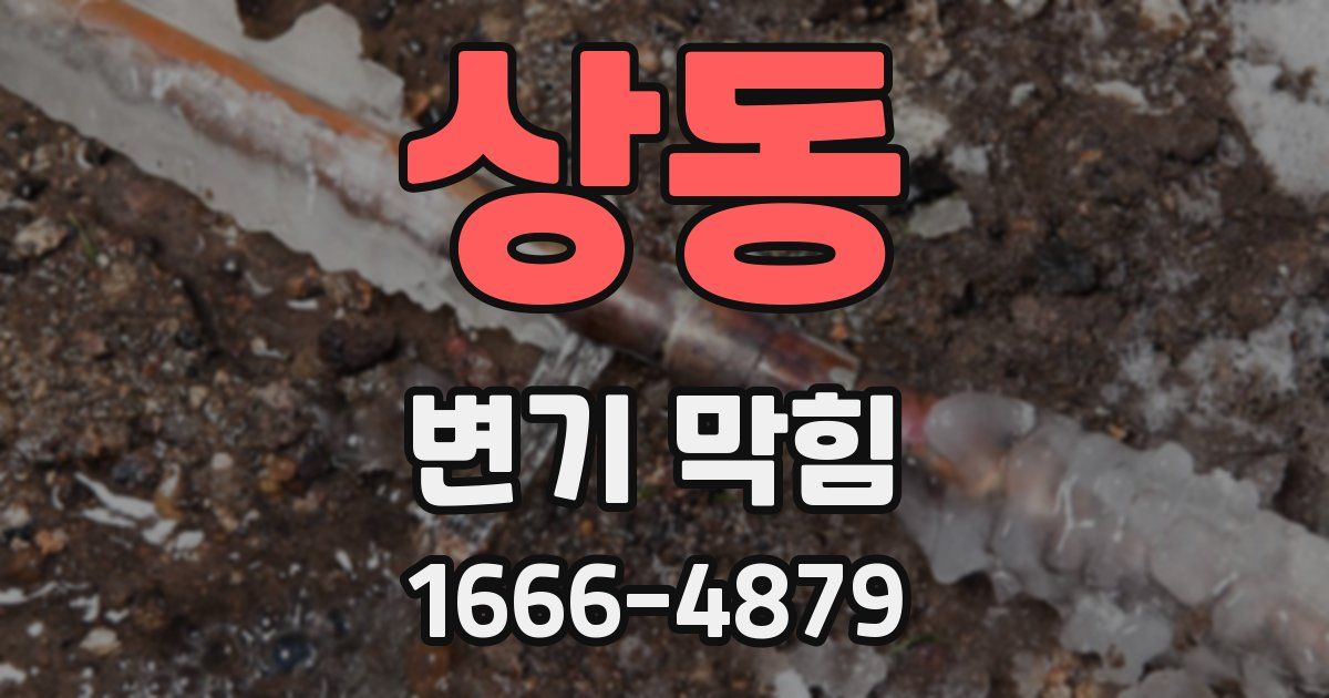 상동 변기 막힘