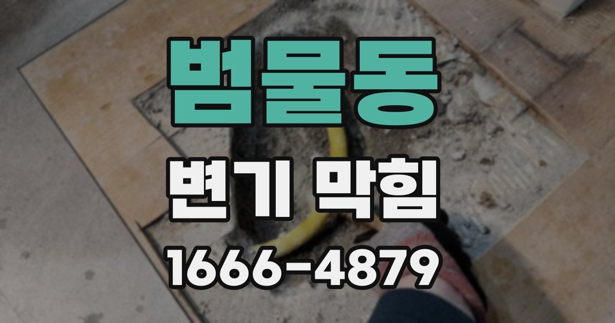 범물동 변기 막힘