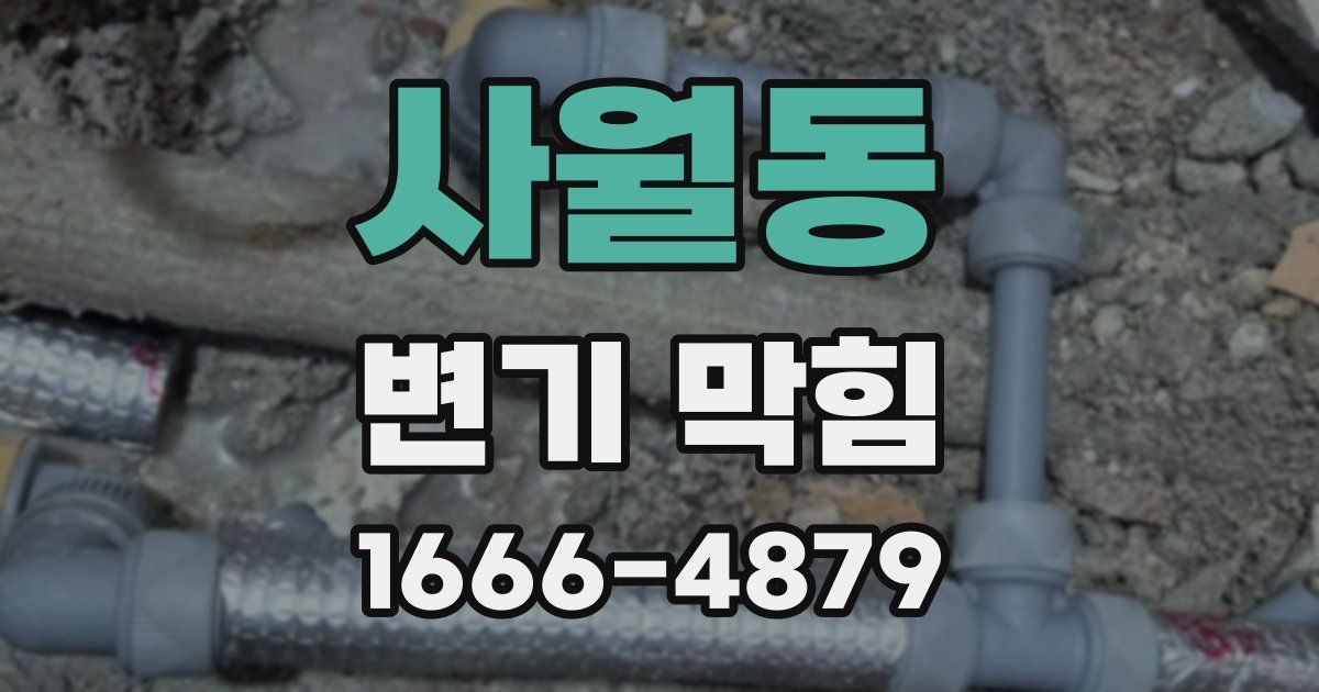 사월동 변기 막힘