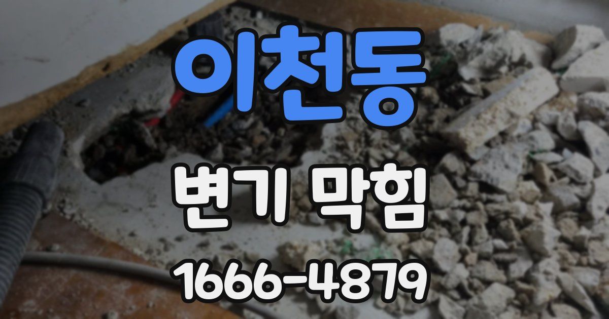 이천동 변기 막힘