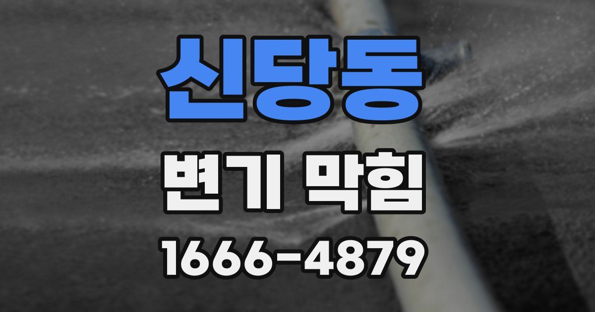 신당동 변기 막힘