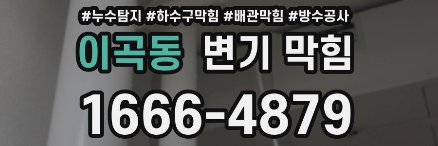 이곡동 변기 막힘