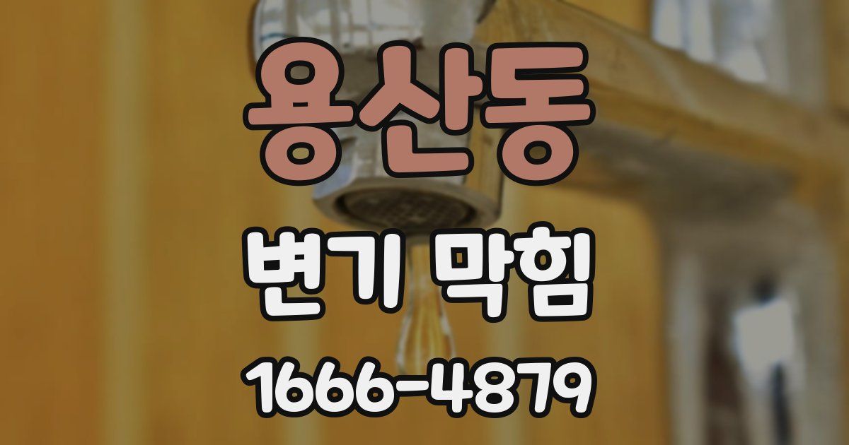 용산동 변기 막힘