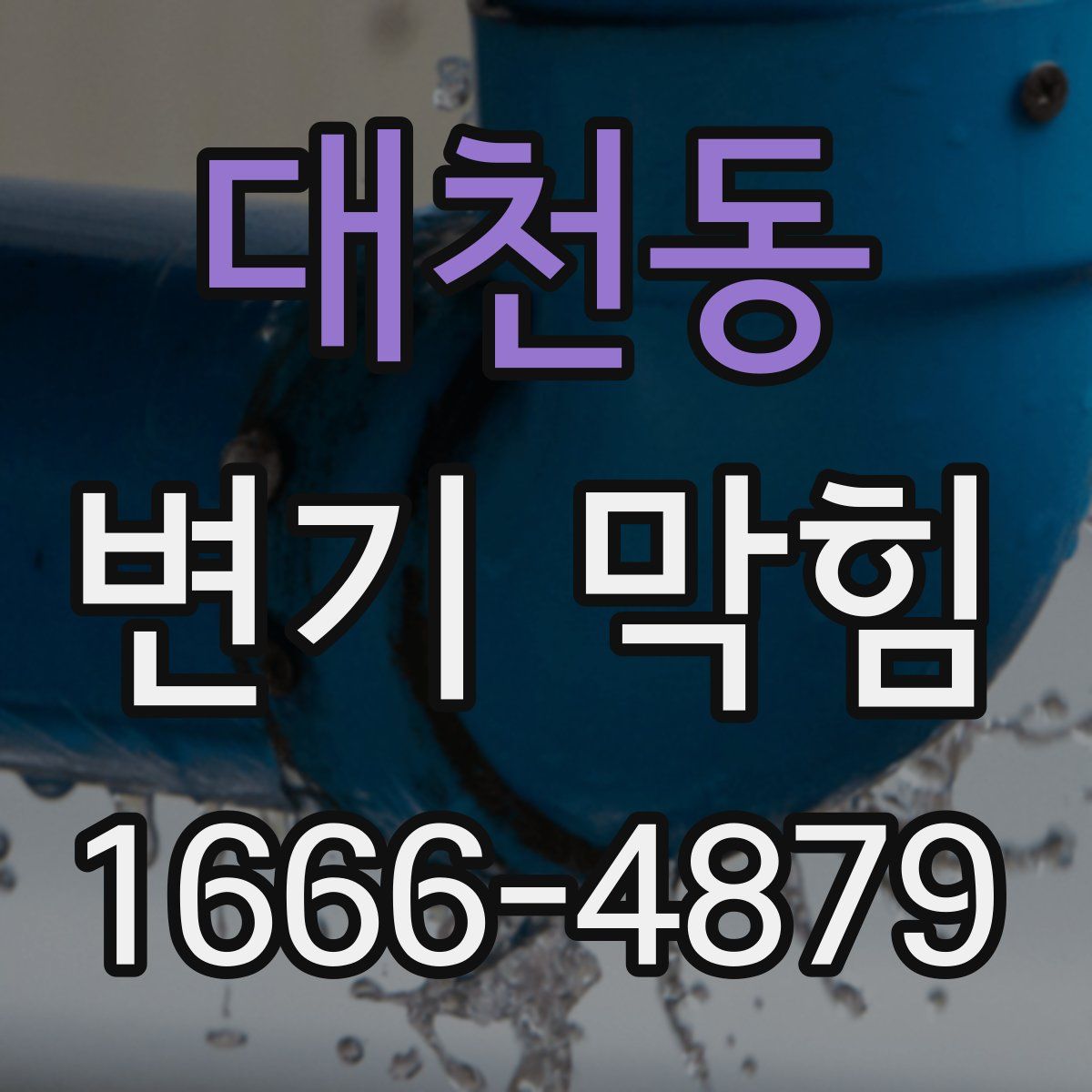 대천동 변기 막힘