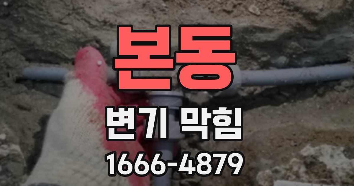 본동 변기 막힘