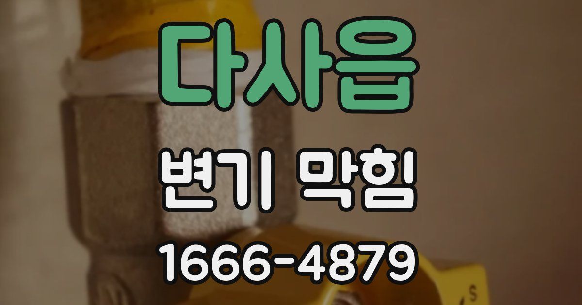 다사읍 변기 막힘