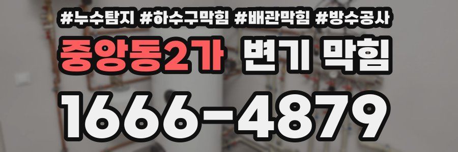 중앙동2가 변기 막힘