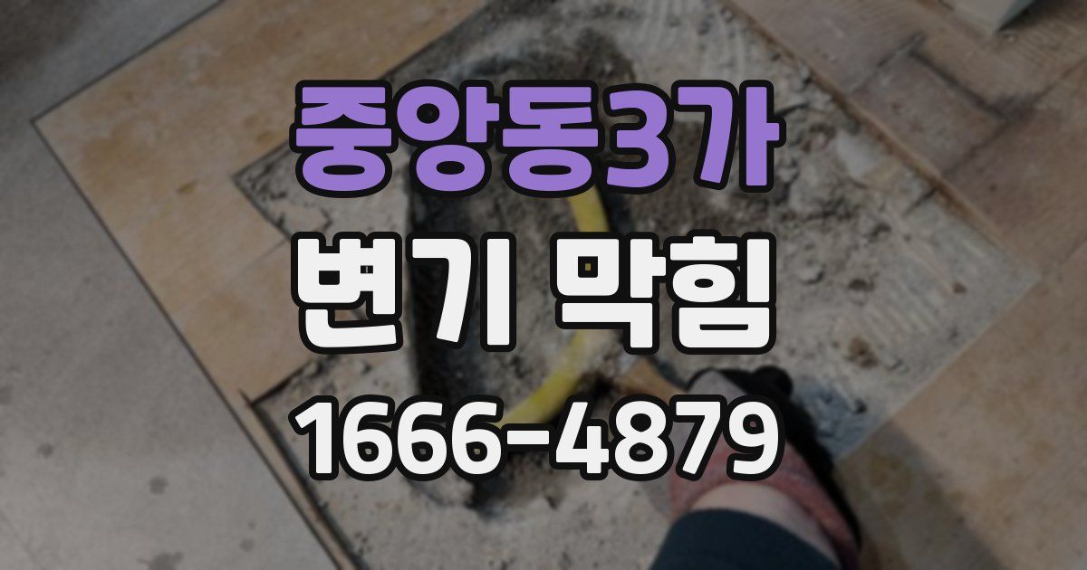 중앙동3가 변기 막힘