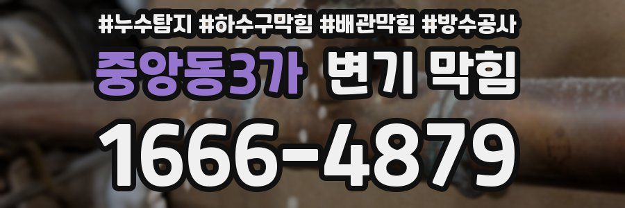 중앙동3가 변기 막힘
