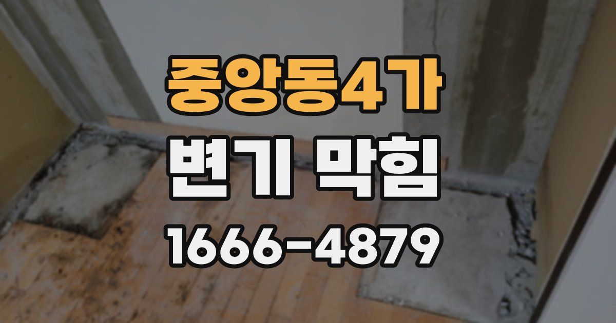 중앙동4가 변기 막힘