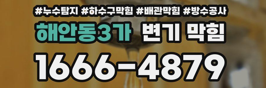 해안동3가 변기 막힘