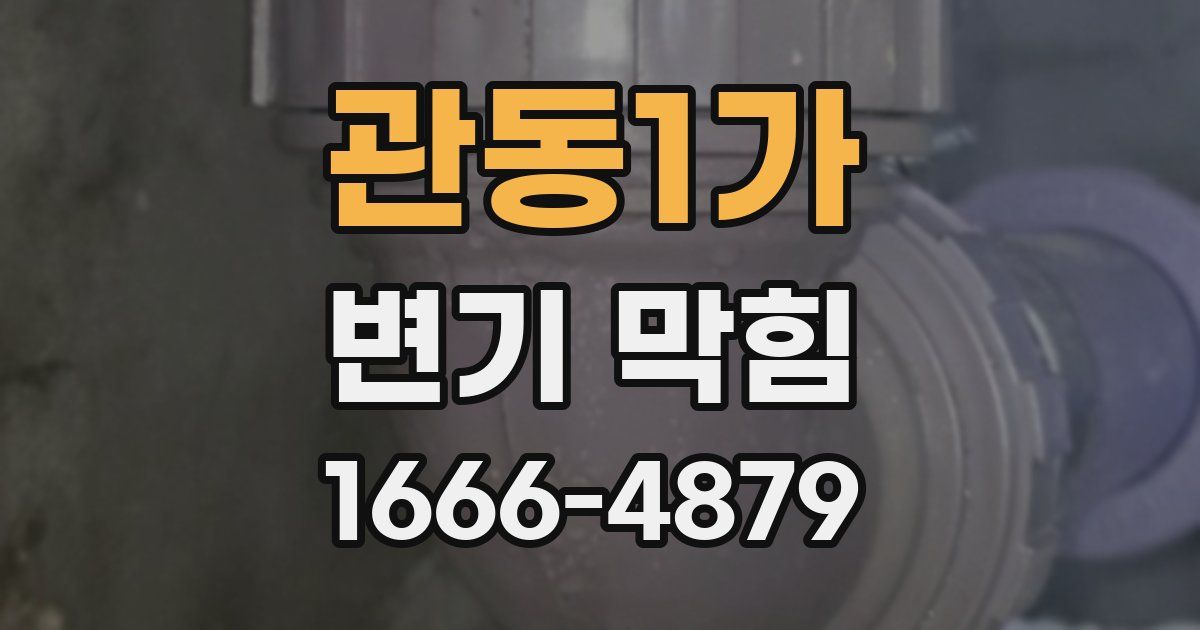 관동1가 변기 막힘