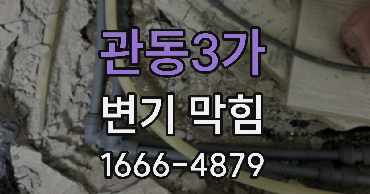관동3가 변기 막힘