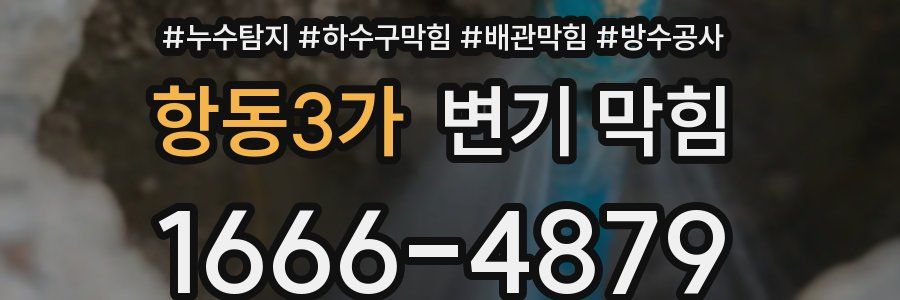 항동3가 변기 막힘