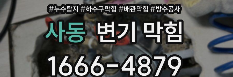 사동 변기 막힘