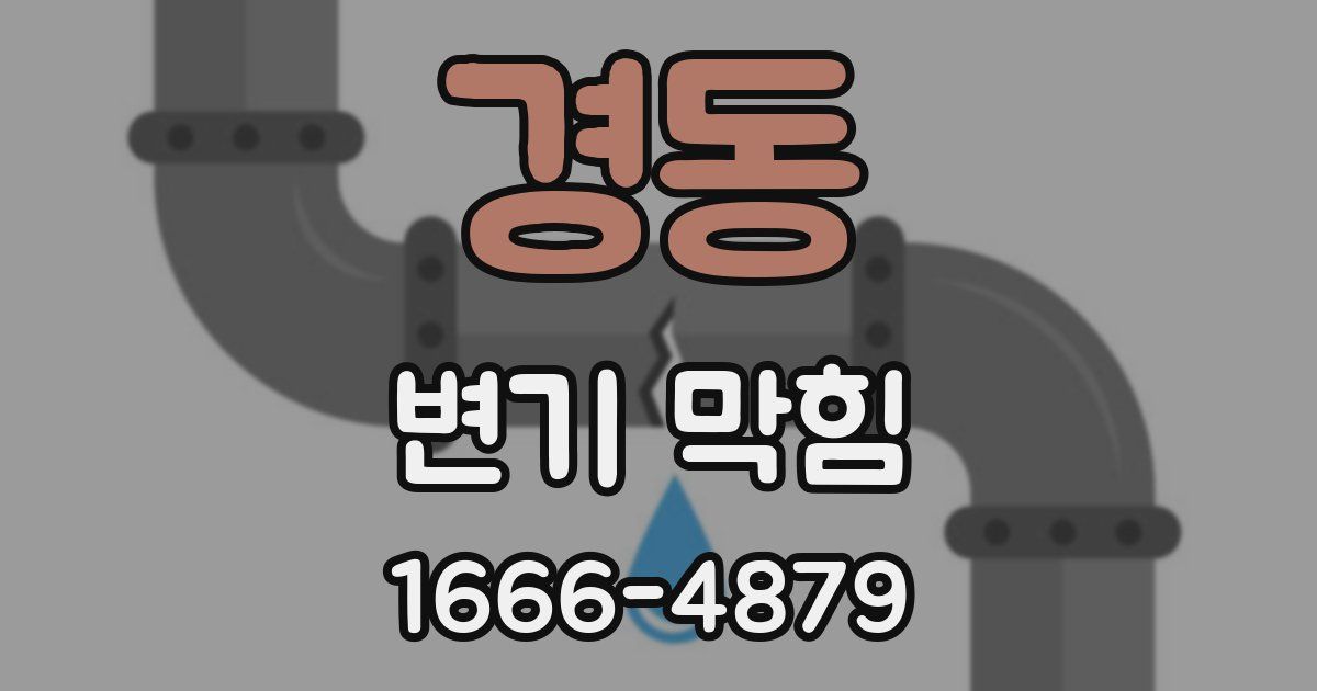 경동 변기 막힘