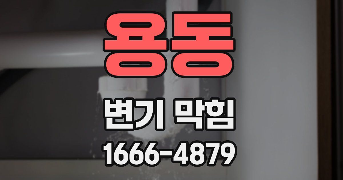 용동 변기 막힘