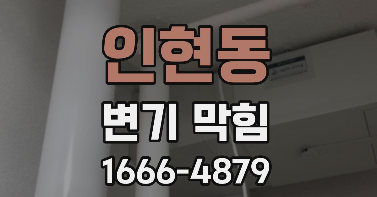 인현동 변기 막힘