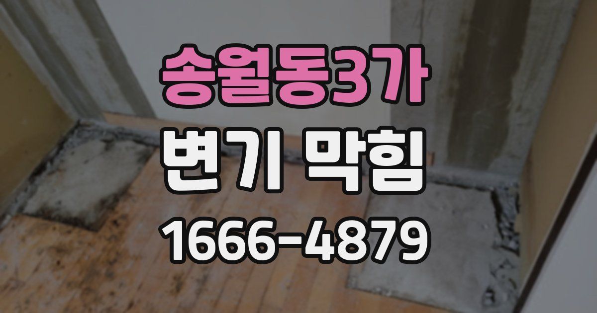 송월동3가 변기 막힘