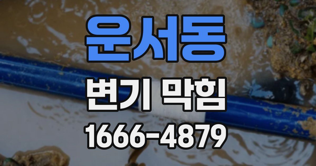 운서동 변기 막힘