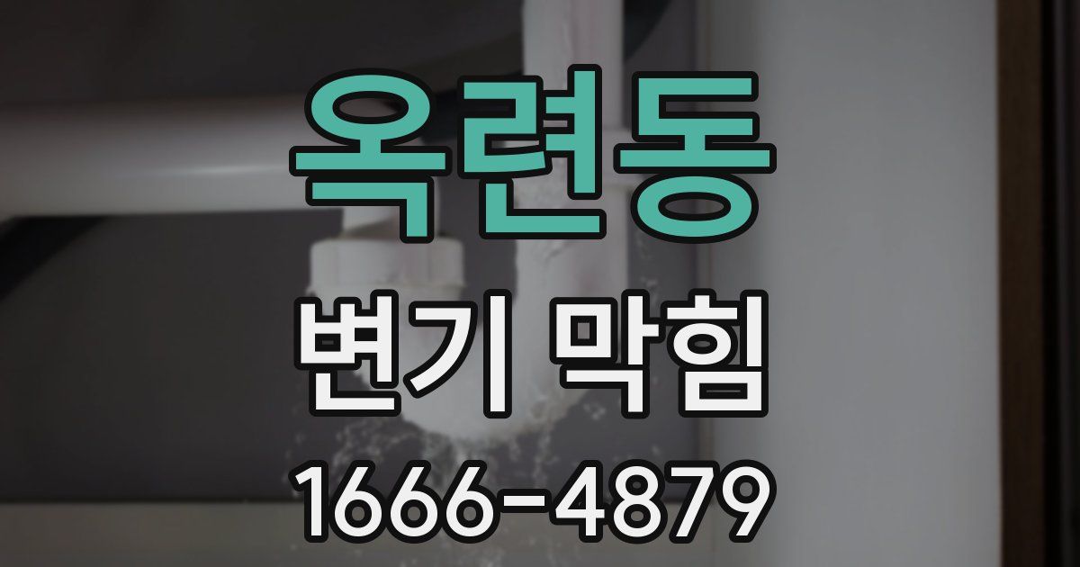 옥련동 변기 막힘