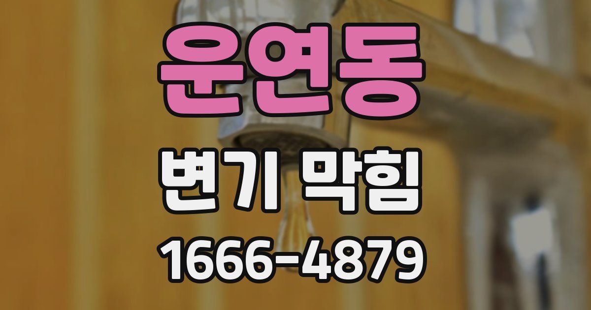 운연동 변기 막힘