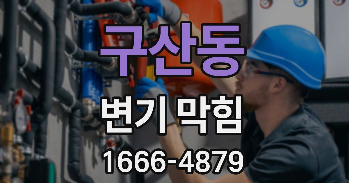 구산동 변기 막힘