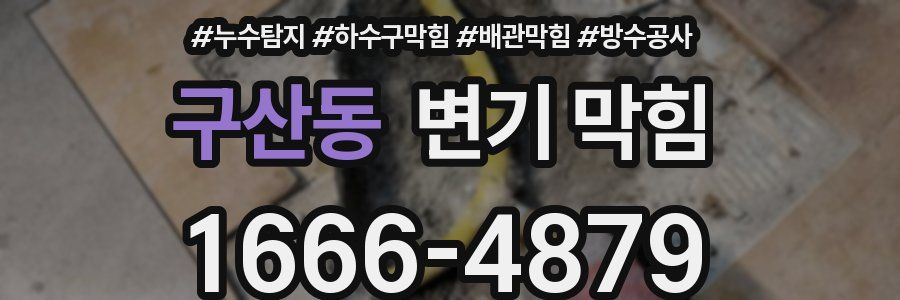 구산동 변기 막힘