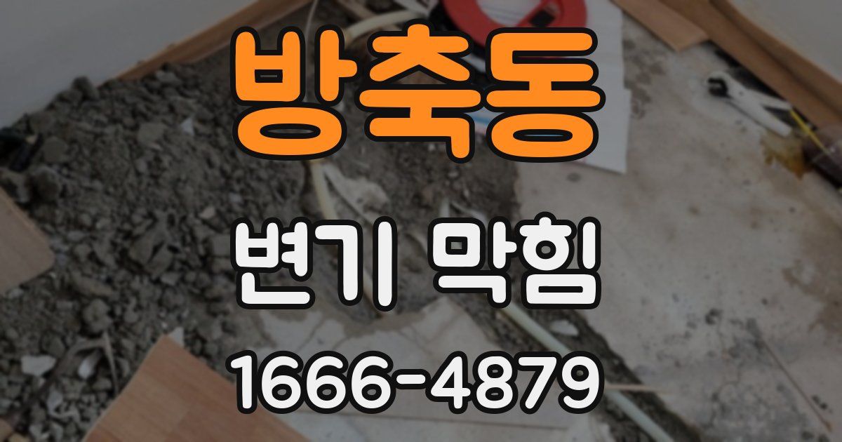 방축동 변기 막힘