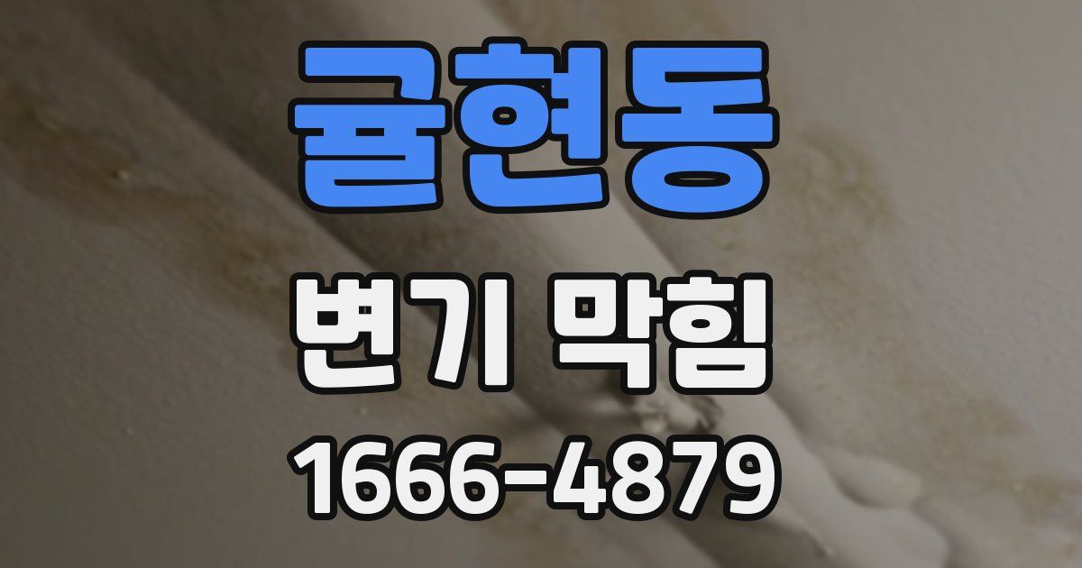 귤현동 변기 막힘