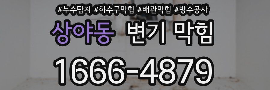 상야동 변기 막힘