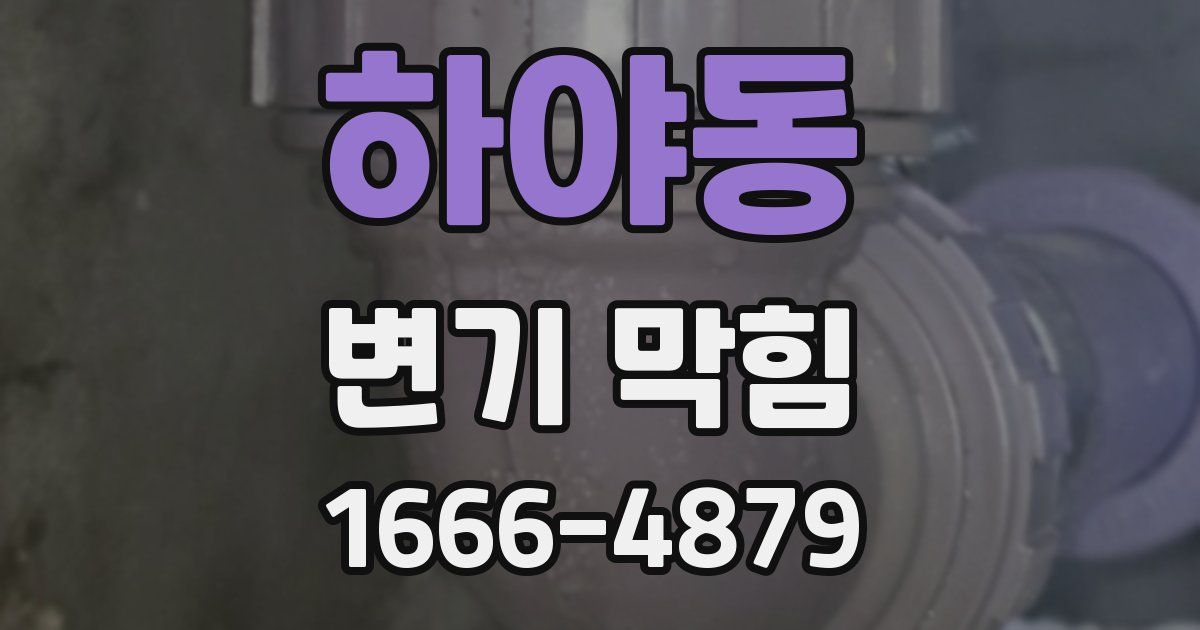 하야동 변기 막힘