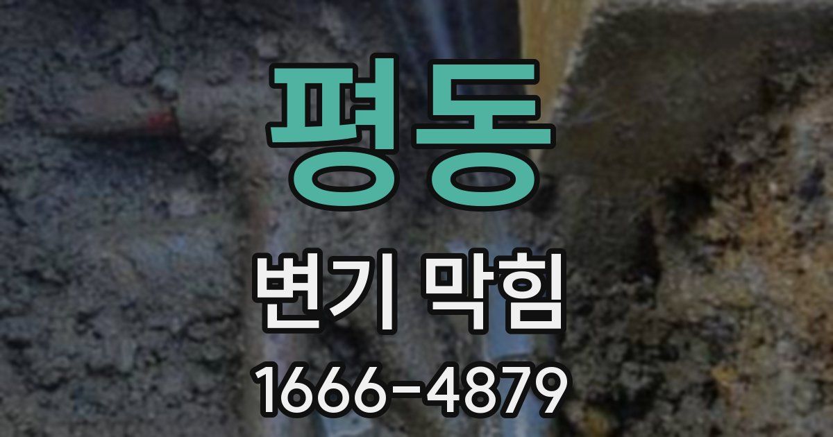 평동 변기 막힘
