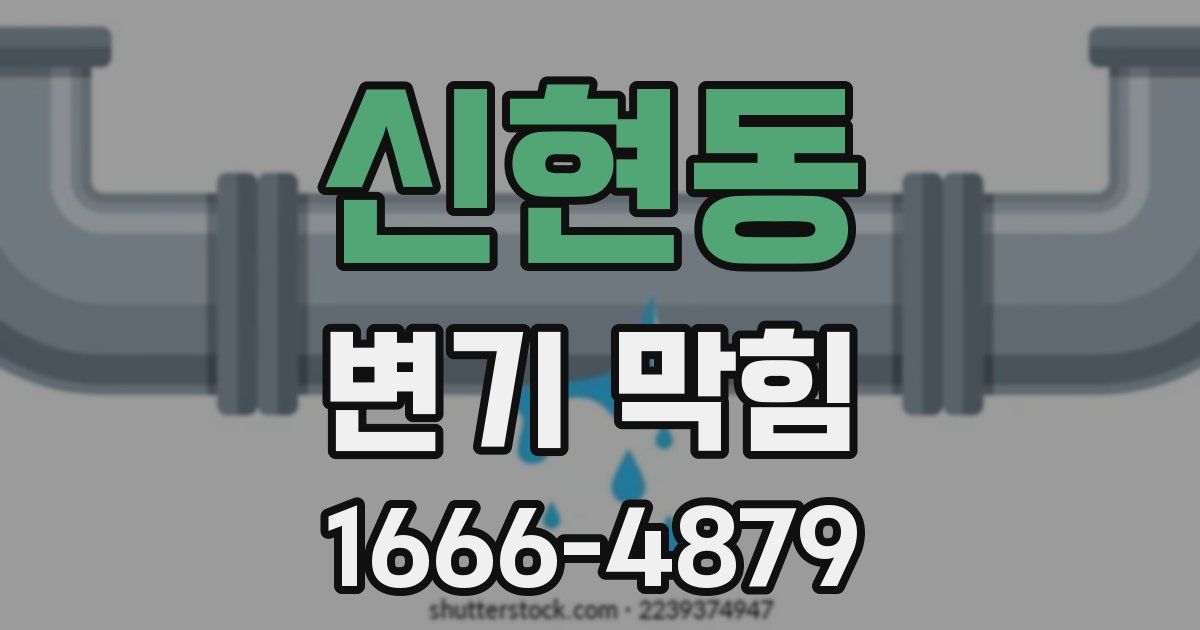 신현동 변기 막힘