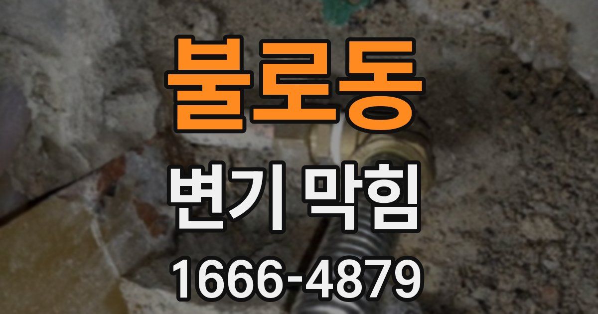 불로동 변기 막힘