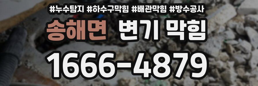 송해면 변기 막힘