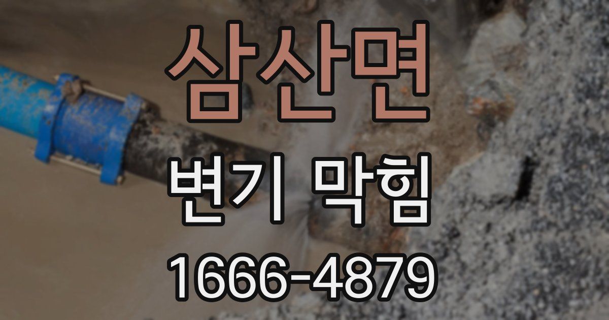 삼산면 변기 막힘