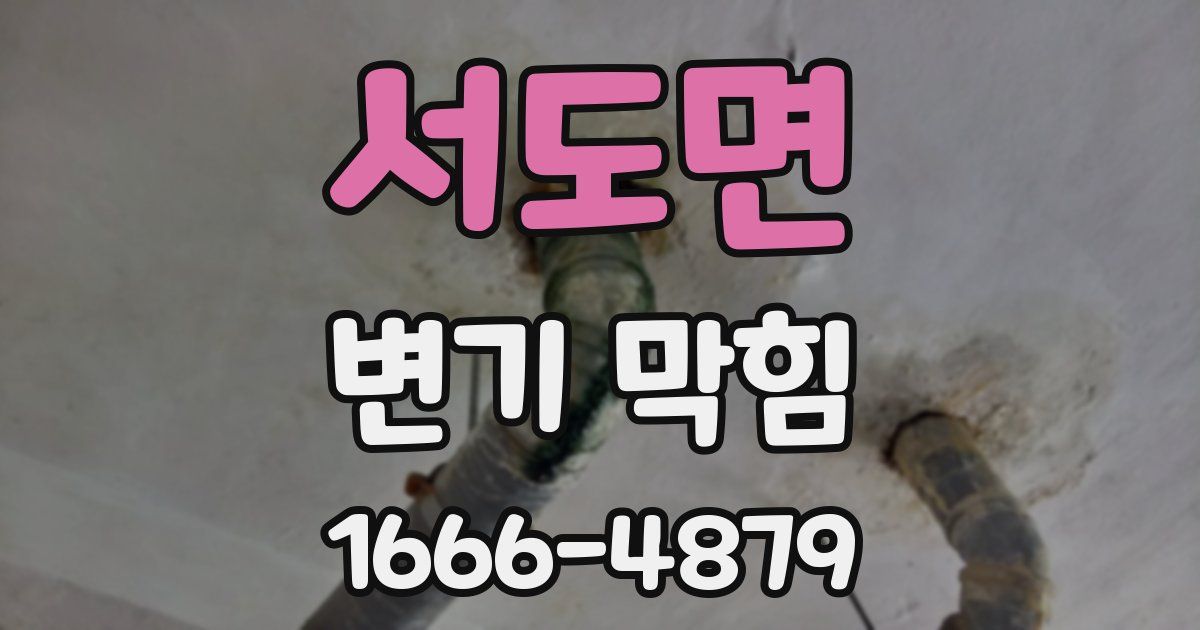 서도면 변기 막힘
