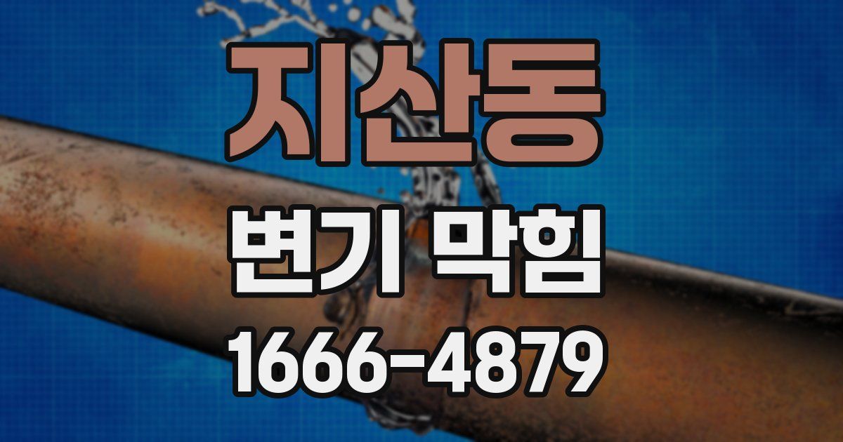 지산동 변기 막힘