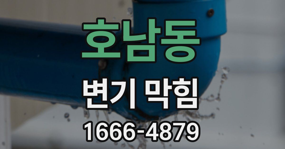 호남동 변기 막힘