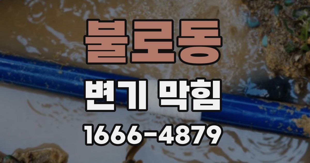 불로동 변기 막힘