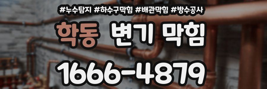 학동 변기 막힘