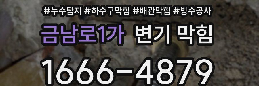 금남로1가 변기 막힘