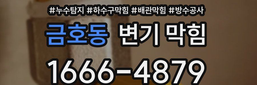 금호동 변기 막힘